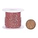 BENECREAT 10 Yard Crystal Rhinestone Close Chain Clear Trimming Claw Chain Sewing Craft about 2880pcs Rhinestones, 2mm - Red (Silver Bottom)