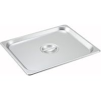 Tiger Chef 1/2 Half Size Stainless Steel Steam Table Pan Cover, Solid Half Size Non-Stick Surface Steam Pan Lids With…