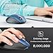 TECKNET Wireless Mouse, 2.4G USB Computer Mouse with 6-Level Adjustable 4800 DPI, 30 Months Battery, Ergonomic Grips, 6 Buttons Portable for PC, Chromebook, Mac - Blue