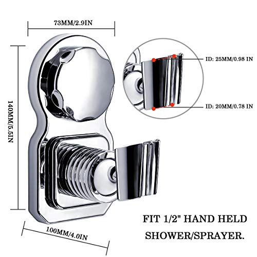 HOMEIDEAS Vacuum Suction Cup Hand held Shower Head Holder Bracket