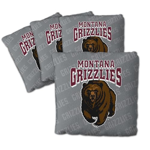 YouTheFan Officially-Licensed NCAA Montana Grizzlies Set of 4 Cornhole Bags - A…