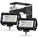 LED light Pods, OFFROADTOWN 2 pcs 144w LED Light Bar OSRAM Flood Beam Fog Lights Waterproof Driving Light for Off road, Heavy Duty, UTV, Truck, ATV, SUV, Jeep, 2 Years Warranty
