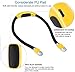 LEDGLE LED Neck Light for Reading Rechargeable Neck Flashlight for Knitting, 3 Adjustable Brightness, Flexible Soft Silicone Arms - for Reading Knitting Crocheting Camping Repairing (Yellow)