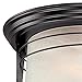 Westinghouse 05937003861 6674600 Senecaville Two-Light Exterior Flush-Mount Fixture, Weathered Bronze Finish on Steel with White Alabaster Glass, 1