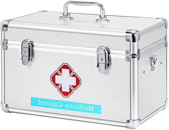 Multi Layer Medicine Storage Box For Household Medicine Cabinet Extra Large Aluminum Alloy Pink Silver Huxiuping Color Silver Size L Amazon Co Uk Kitchen Home