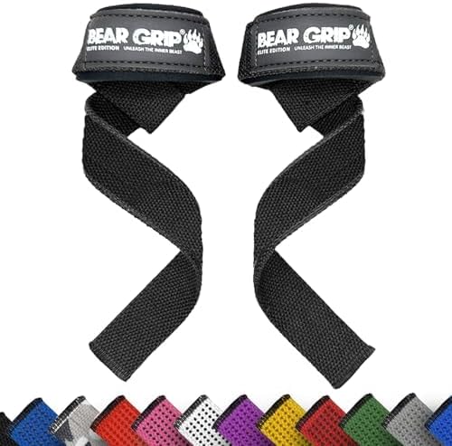 Bear Grip Straps Premium Neoprene Padded Heavy Duty Cotton 21 In