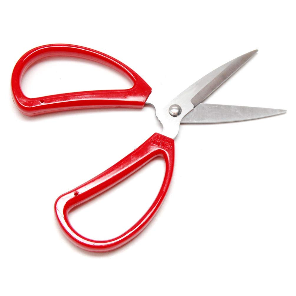 Photo 1 of Hometeq 6" Scissors Multi-Purpose Stainless Steel Sharp Scissors with Red Handle - Perfect for Cutting