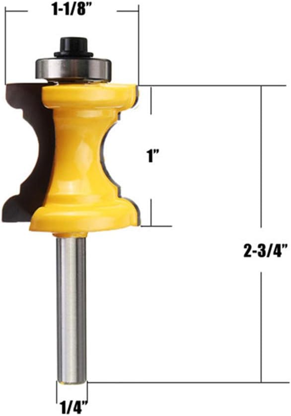 Vafany 1/4 Inch Shank Bullnose and Cove Trim Molding Router Bit Woodworking Cutter