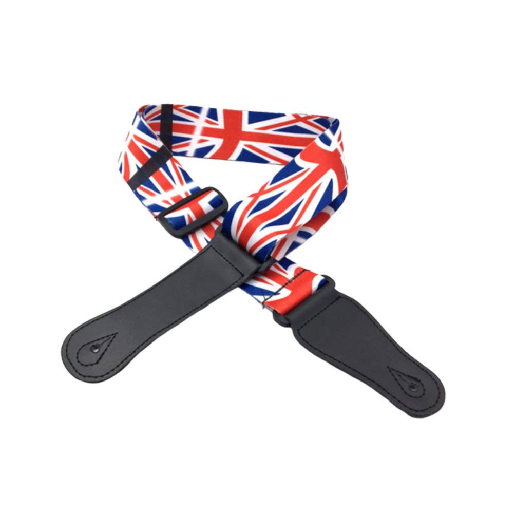 HEALLILY Guitar Strap British Flag Ukulele Shoulder Strap Guitar Cross-Body StrapAdjustable Guitar Sling Guitar Accessories for Outdoor Home Travel Stage