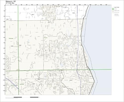 Mequon Zip Code Map Zip Code Wall Map Of Mequon, Wi Zip Code Map Laminated: Amazon.com: Office  Products