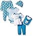 Nannette Baby Boys'' Gift Set 6 Pieces