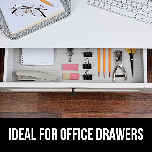 Gorilla Grip Ribbed Top Drawer and Shelf Liner, Non Adhesive Waterproof