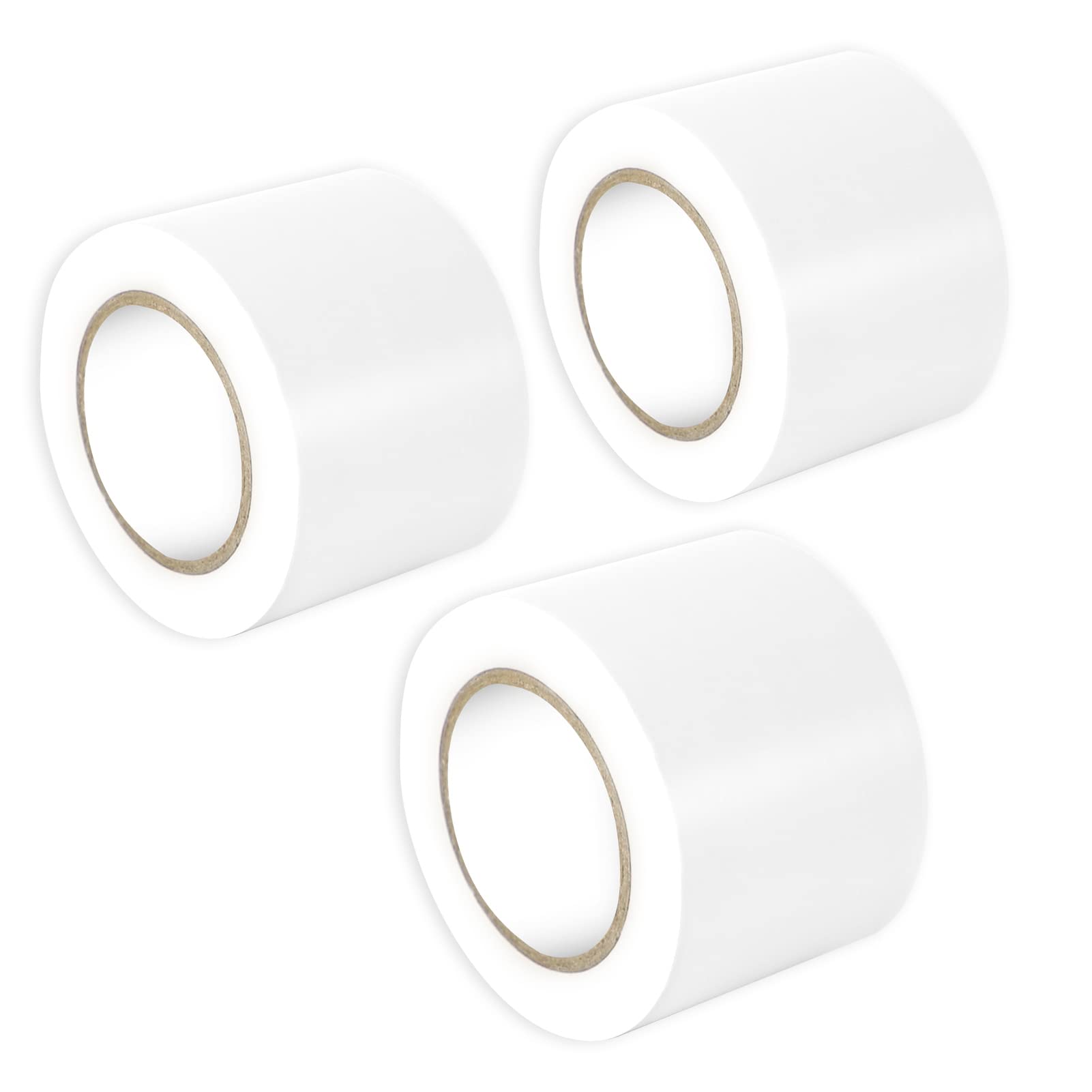 Xrkuu White Electrical Tape 3 Rolls, 50mm x 15m White Insulation Tape, Waterproof PVC Electric Tape for Wire Projects, Insulating and Repair Broken Wires, DIY Projects