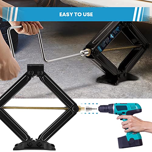 [Upgrade] Kohree 7500lbs RV Stabilizer Leveling Scissor Jacks 24" for Travel Trailer Camper, Set