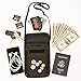 Travel Neck Wallet with RFID Blocking - 6 Compartment Neck Pouch Passport Holder Credit Card Protection