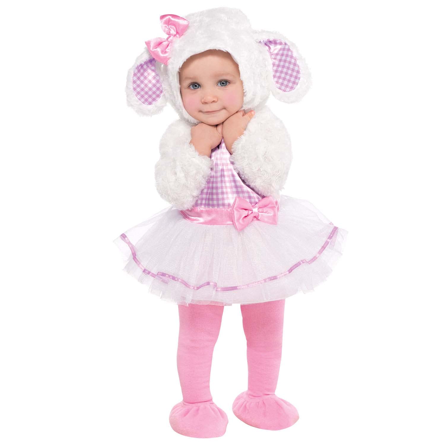 amscan 9904884 Childs Little Lamb Fancy Dress Costume (2-3 Years), White