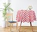OUWIN 100% Waterproof Round Tablecloth Spill-Proof Wipeable PVC Vinyl Table Cover Indoor Outdoor Picnic Table Cloth (54