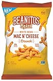 Beanitos Mac n' Cheese White Bean Crunch, Plant Based Protein, Gluten Free, Non-GMO, Corn Free, Real Cheese Baked Snack, 11 Ounce
