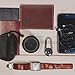 Minimalist Wallet Slim Front Pocket Wallets For Men Genuine Leather Wallet - Red Brown