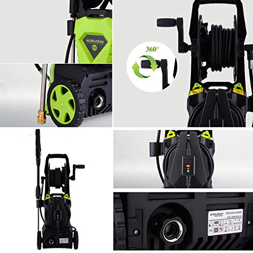 WHOLESUN 3000PSI Electric Pressure Washer 1.8GPM 1600W Power Washer