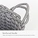 CutieUnion Cotton Woven Storage Baskets with Dual Rope Handles for Toy Storage Durable Nursery Bins(3 Pack,Grey)