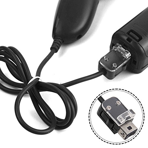 Maexus Motion Plus Wii Remote and Nunchuck Combo Controller with Wrist Strap for Nintendo Wii Game Console - Black