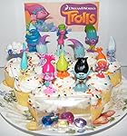 Dreamworks Trolls Movie Deluxe Mini Cake Toppers Cupcake Decorations Set of 17 with Figures and "Treasure Troll" Jewels Featuring Princess Poppy, Branch and More!