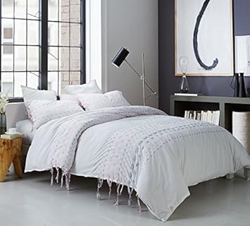 Byourbed Threads Bettbezug Fur King Size Bett Strukturiert Grosse Xl Grau Pink Amazon De Kuche Haushalt