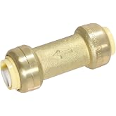 1 Pack XFITTING 1/2 in x 1/2 in Push Fit Check Valve, NSF ANSI 61