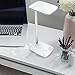 DAC Ergonomic 14”, LED Desktop Lamp w/ USB Charging Port, Rechargeable Battery UP TO 8HRS, Lightweight & Portable, Adjustable Post for Reading, Smart Touch Switch for Dimmer, 4W, White