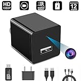Hidden Camera, 1080P HD Spy Camera charger with Motion Detection Loop Video Record for Home Office Security Surveillance