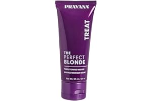 Pravana The Perfect Blonde Purple Toning Masque Treatment | Neutralizes Brassy, Yellow Tones | For Color-Treated Hair | Adds Strength, Shine, Elasticity