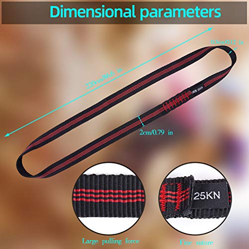 Climbing Sling Runner 25KN / 5621 lbf 20mm Sewn Tubular bing Loop Outdoor Prusik Quickdraw