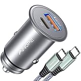 AINOPE USB C Car Charger Super Mini All Metal 36W