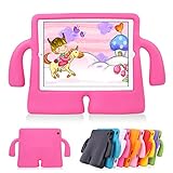 Lioeo iPad Air 2 Kids Case iPad Air Kids Case Cute 3D Cartoon LightWeight Shock Proof Durable Protection Cases EVA Foam Protective Children Cases and Covers for Apple iPad 5 6 New iPad 2017 (Hot Pink)