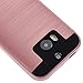 HTC One M8 Case,HTC M8 Case,Kmall Metal Brushed Texture Slim Impact Resistant Heavy Duty Hybrid Dual Layer Full-Body Shockproof Shock-Absorption Protective Cover Skin Shell for HTC One M8 [Rose Gold]