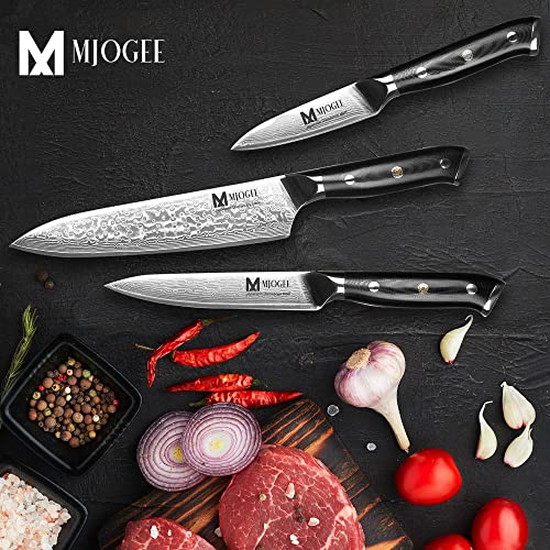 Damascus Professional Kitchen Knives Chef Knife Set of 3