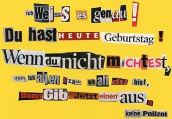 Postkarte Mit Lustigen Sprüchen Ich Weiss Es Genau Du Hast Heute Geburtstag
