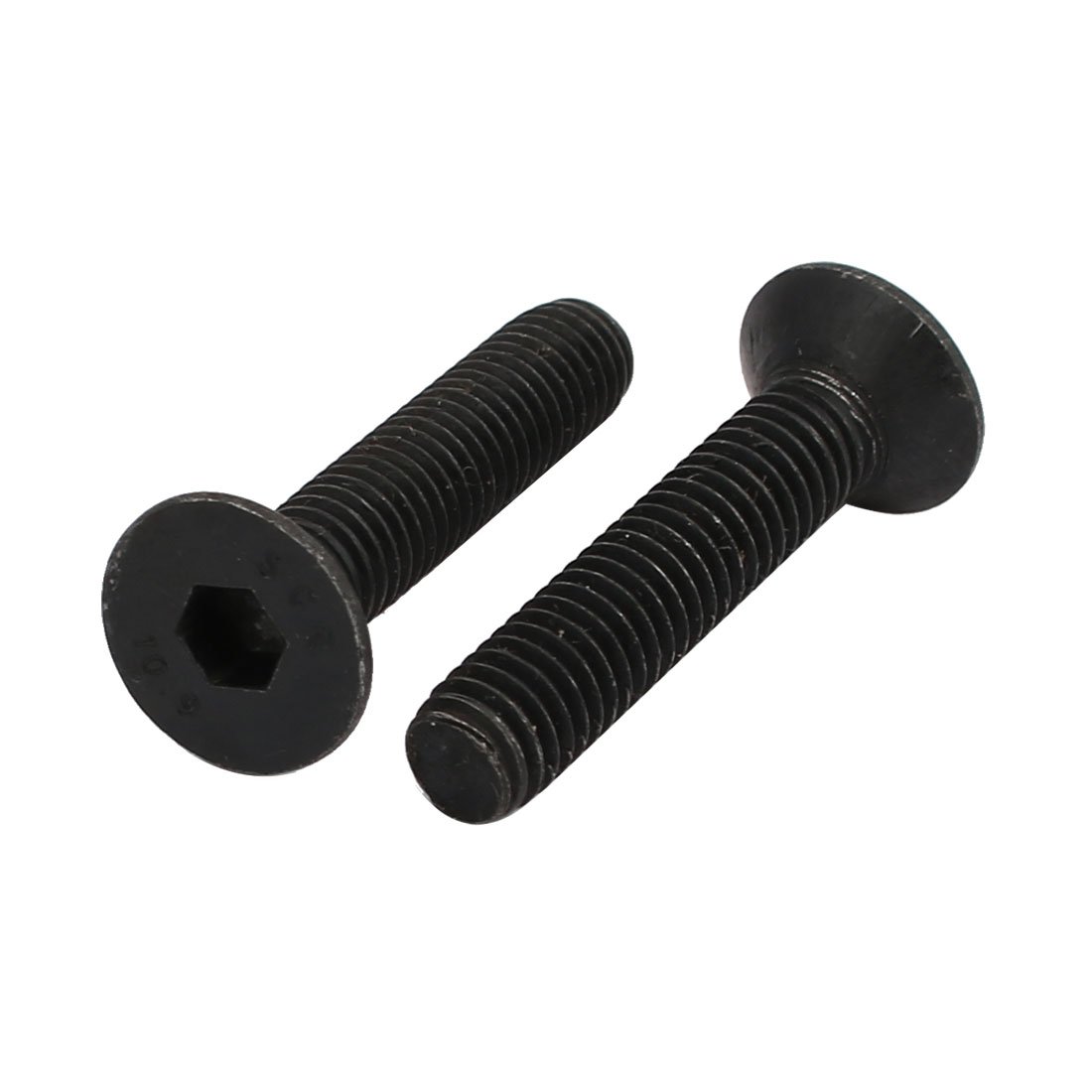Sourcingmap 2pcs M6x30mm Flat Countersunk Head Hex Socket Left Hand Thread Bolt DIN7991