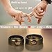 OUXUN Couples Promise Rings for Him Her King Queen Crown Engraved Black Titanium Stainless Steel Wedding Engagement Rings for Couples BF GF