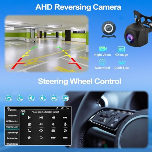 CAMECHO 2+64G 9 Inch Android 13 Car Radio for Suzuki Splash Ritz Opel Agila 2004-2014 with GPS WIFI FM, Wireless Carplay HD Radio with Bluetooth Android Car RDS with Rear Camera