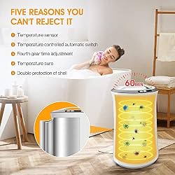 DEER BEAUTY 22L Towel Warmers, Luxury Bucket Towel Warmer Large Hot Towel  Heater Bucket Style With Adjustable Timer Fits Up To Two 40”x70” Towels  Textile Warmer For Blankets Bathrobes PJs (Pure White)
