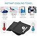 YQXCC Cooling Towel 4 Packs (47″x12″) Microfiber Towel Yoga Towel for Men or Women Ice Cold Towels for Yoga Gym Travel Camping Golf Football & Outdoor Sports (Dark Blue/Dark Gray/Rose Red/Green)thumb 3