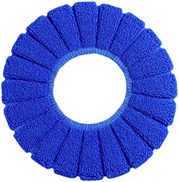 Shmei Comfortable Velvet Coral Toilet Seat Cover Standard Pumpkin Pattern Cushion with Warm, Health, Beautiful (Blue)