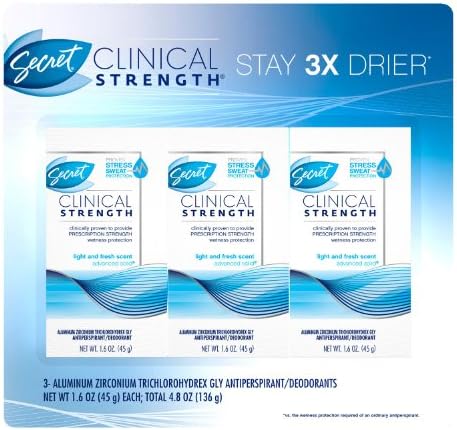 Secret Clinical Strength Advanced Solid Light and Fresh Deodorant - 3 / 1.6 oz.