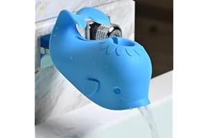 Faucet Cover Bathtub Baby Tub - Bath Spout Cover Baby Bathtub, Faucet Cover Baby Bathtub Silicone Whale for Kids, Toddlers, Blue (ALIBEBE)
