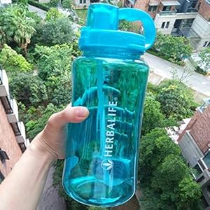 Mdsfe 6 Color Herbalife24 Fit 2000ML/64oz 1000ML/32oz Shake Sports Straw Water Bottle Herbalife Nutrition 2000ml Blue