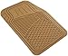 Amazon Basics 4 Piece Heavy Duty Rubber Car Floor Mat, Beige