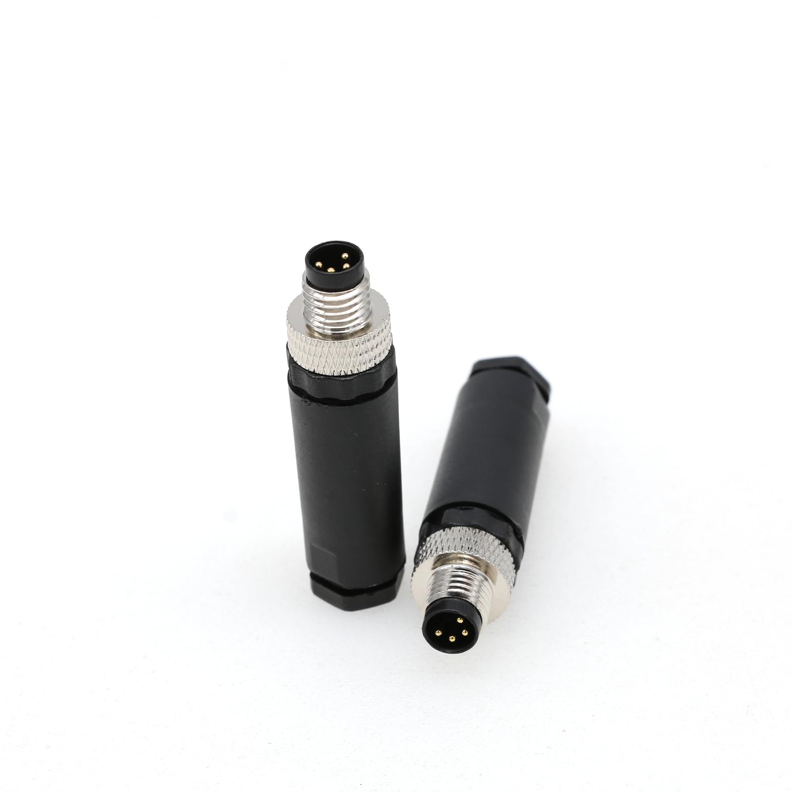 DRRI M8 4pin A Coding Male Field Wireable Waterproof Circular Sensor Connector Screw Type 2 Pcs