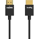 SmallRig Upgraded Ultra Thin HDMI Cable 55cm/1.8Ft (A to A) - 2957B | Hyper Flexible Slim Cord, Supports 4K@60Hz, Ethernet &amp; ARC, Type-A Male to Male for Camera/Monitor/Gimbal